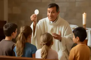 Liturgia eucaristica spiegata ai bambini: un approccio concreto per coinvolgerli davvero